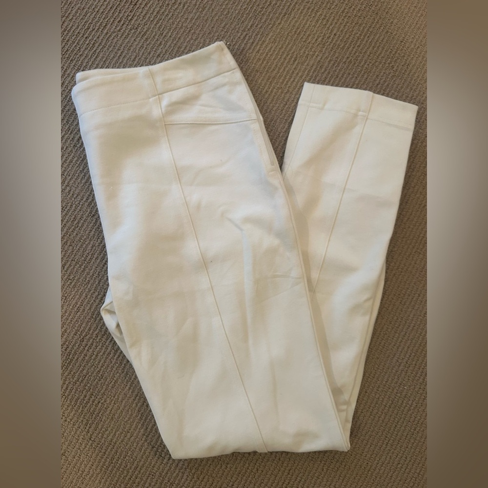 Off White Straight-Leg Pants by Los Angeles Designer, Ryan Roberts Size 12 - Picture 6 of 6